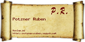 Potzner Ruben névjegykártya